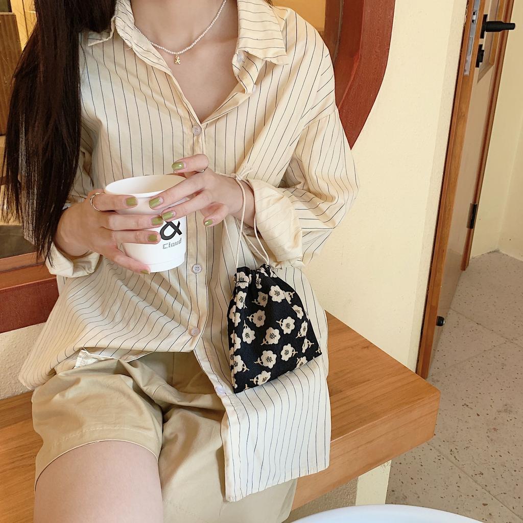 Cute Small Cloth Drawstring Gift Bag Woman Girl Purse Handbags Jewelry Lipstick Cosmetic Tote Rope Bags Storage Pouch String Bag