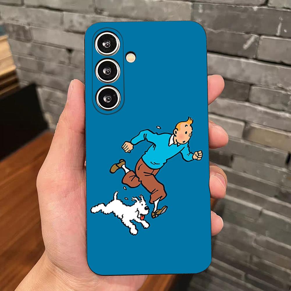 

Cartoon Tintin And Snowy Phone Case For Samsung S25 Edge S24 S23 S22 S21 S20 Ultra Plus Fe Galaxy A54 A53 A34 A25 A16 Silicon Co Samsung S22