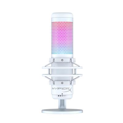 HYPERX Micrófono Independiente QuadCast S Iluminación RGB Blanco para Teletrabajo/Streamers/Creadores de Contenido/Gamers/PC, PS4, PS5 Usable 519P0AA