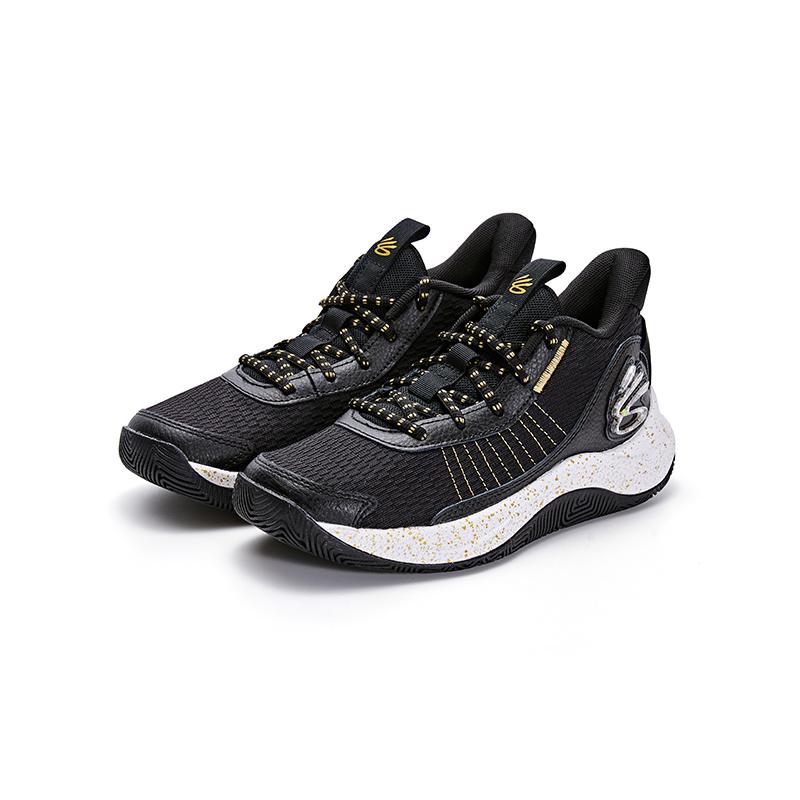 Under Armour Curry 3Z7 Black Black Metallic Gold Big Kids 3026623-001
