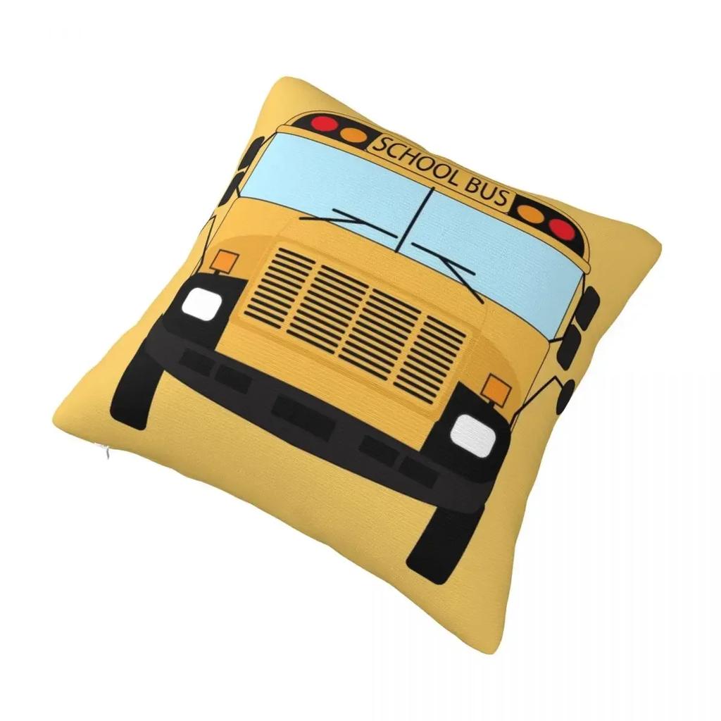 Yellow School Bus Pattern Throw Pillow Decorative Pillow Covers For Sofa Decorative Pillowcase Custom Cushion