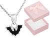 Short Silver Women's Black Necklace Small Bat With Enamel Choker 40 Cm