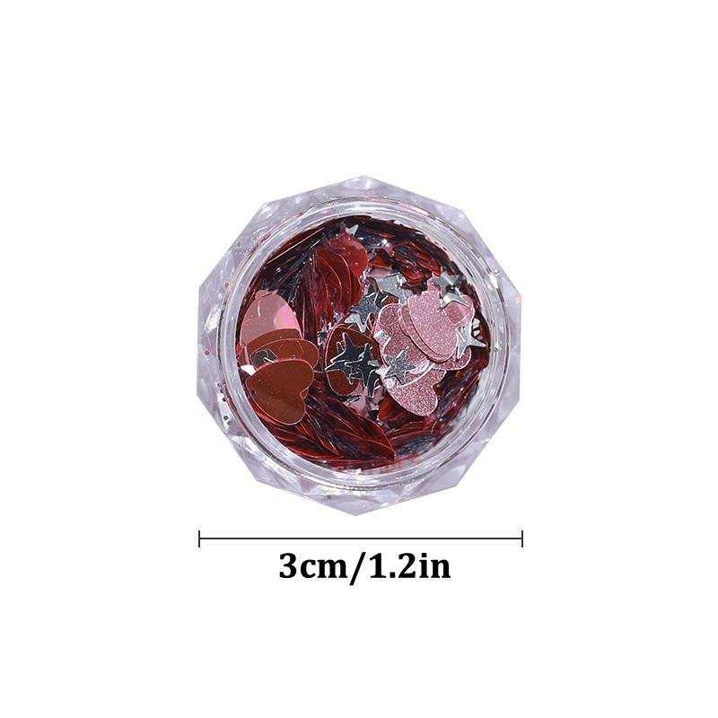 Nail Art Glitter Sequins Mixed Heart Star Shaped Nail Sequins Paillette Nail Art Decoration Nail Art 3D Decals Accessories