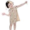 2026 Summer Children's Butterfly Floral Cheongsam Dress - National Style for Girls