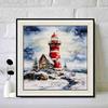 New Arrival 5D DIY Full Circle Diamond Painting "Snowy Watchtower" Embroidery Cross Stitch Home Decor Gift