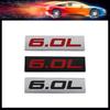 Premium 6.0L 6.0 L for Universal Car Engine Hood Fender Trunk Tail Rear Bonnet Nameplate Decal Emblem Badge Sticker