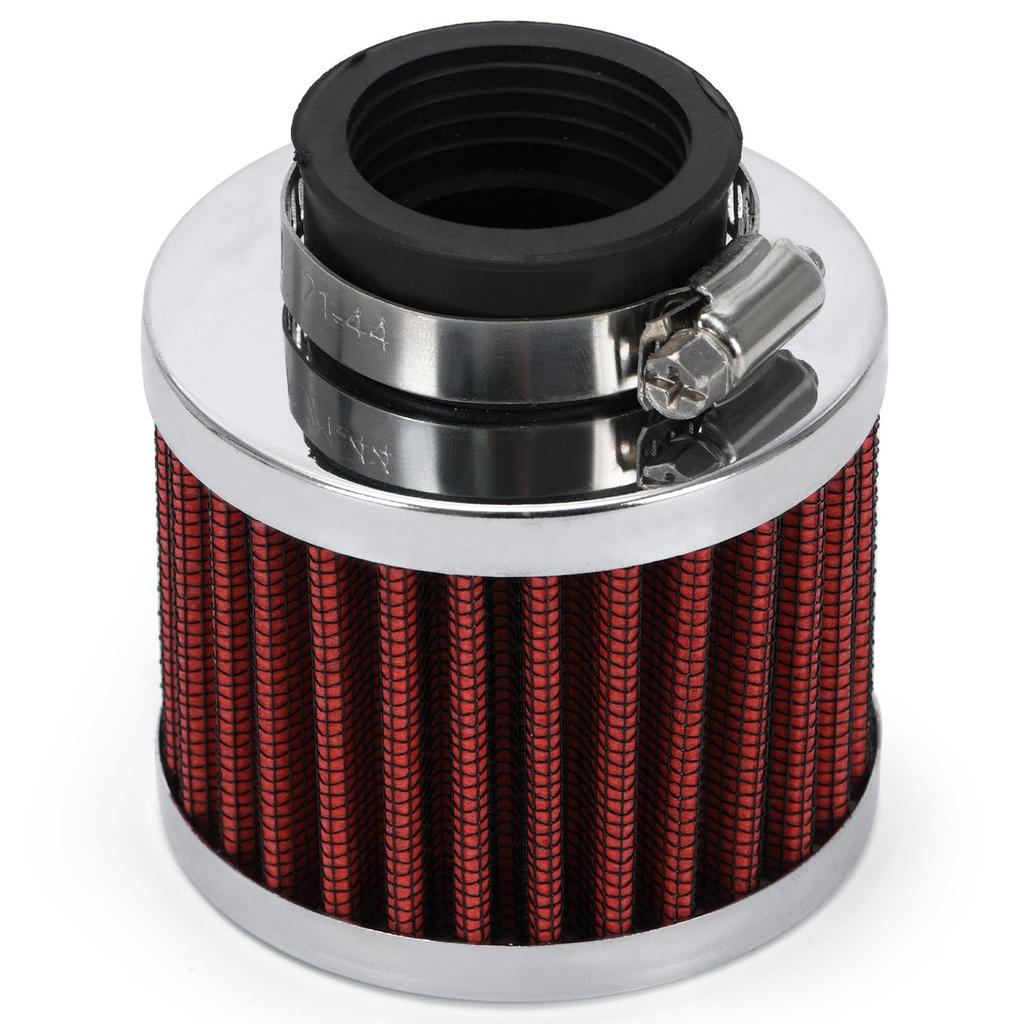 Filtro Aria Universale Ad Alto Flusso Rosso 25mm – Per Auto, Moto E Camion – Filtro A Presa D’Aria Fredda In Alluminio E Tessuto - 5