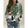 Autumn Winter Comfortable Fashionable Fun Christma Halloween 3d Printed Round Neck Long Sleeve Pullovers Casual Sports Versatile Loose Pullovers