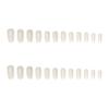 24pcs Minimalist Elegant Daily Aurora White Almond Shaped Fake Nails Nail Tips Set, Suitable For Girls And Ladies For Everyday Use Nail Supplies