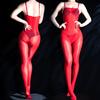 Fully Transparent Oily Tube Top One-piece Suspenders Sexy Ultra-thin Silky Triangular Crotch Seamless Open Crotch Sex Onesie