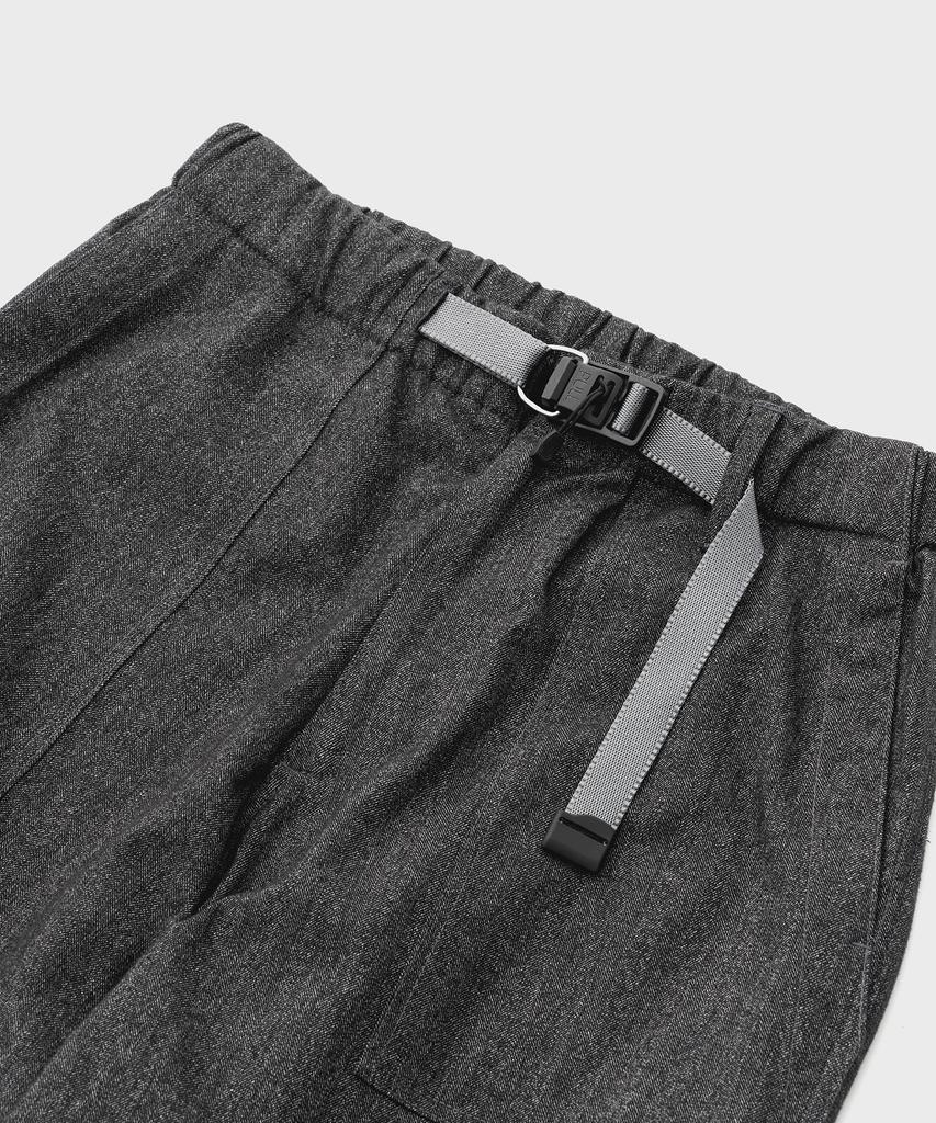ANOTHER OFFICE Flow Utility Pants (Black-Herringbone)