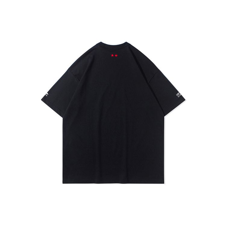 Li Ning Talent Inquiry Military Fabric Skateboard Series Loose Fit Crew Neck Short Sleeve T-Shirt Men Tops Black AHSR613-1