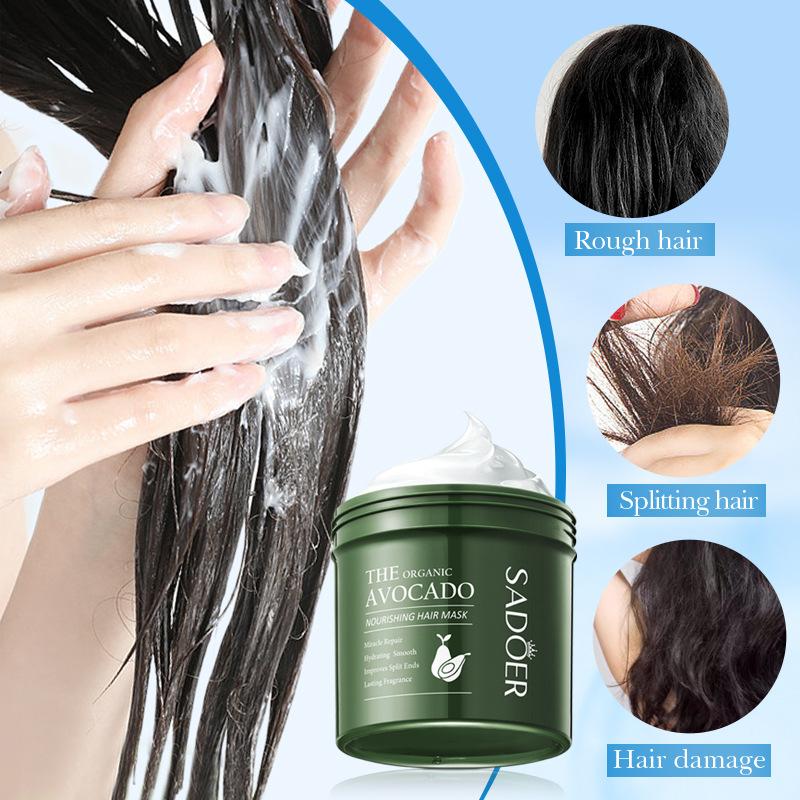 Avocado Smooth Nourishing Hair Mask Magische Haarmaske 5 Sekunden, um Frizz zu reparieren und das Haar weich und geschmeidig zu machen Tiefenreparatur Keratin-Conditioner Haarpflege