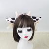 Cow Costume Set Lovely Cow Ear Hair Hoop Mesh Skirt Cow Ear Headband Plush Tail Bowtie Party Supplies for Halloween