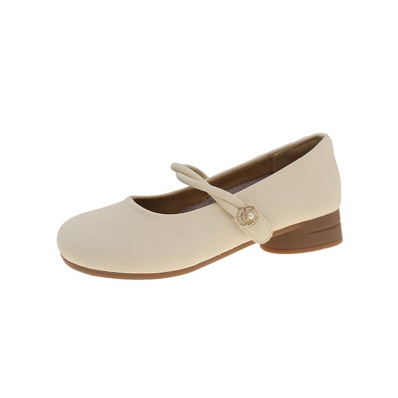 

Single shoes women s 2025 new summer with skirts versatile light mouth small leather shoes temperament French Mary Jane women s shoes 35