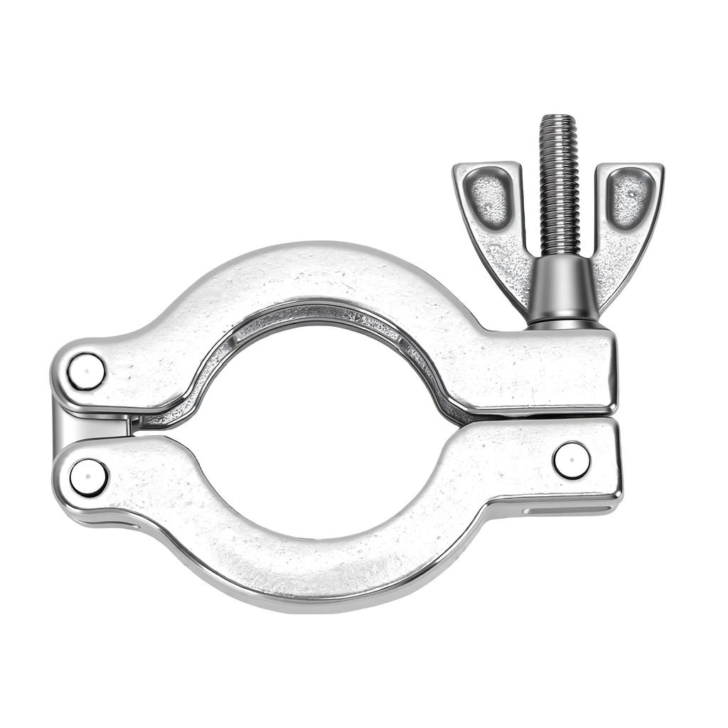 4 Sets KF25 304 Stainless Steel Vacuum Clamp and O Rings Wing Nut Quick Clamp for Vacuum System