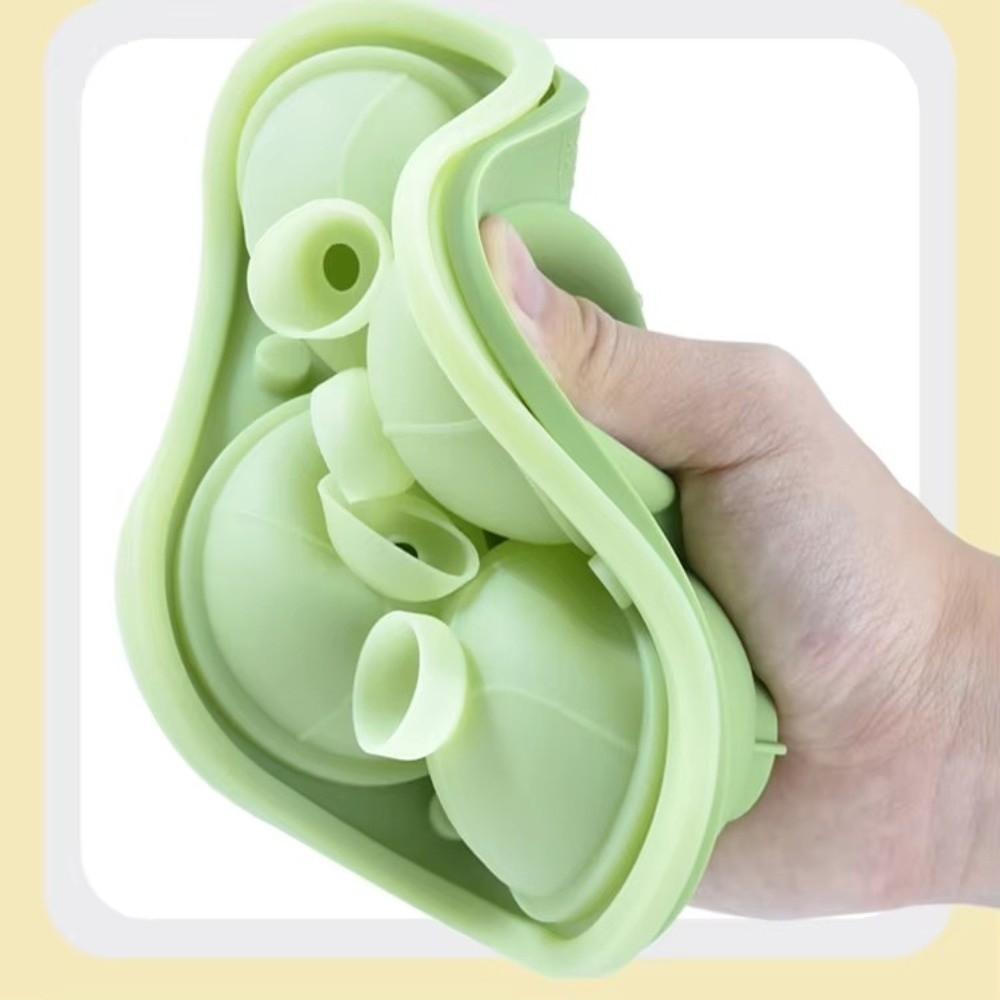 Large Size Silicone Ice Cube Trays with Lids Round Ice Mold Parties Ice Ball Maker Home Drinks