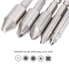 Damaged Screw Extractor Set  Easily Remove Stripped or Damaged Screws High-Speed Steel Stripped Screw Removers