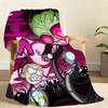 I-Invader cute Z-zim-m Blanket Throw Super Cosy Plush Living Room Sofa Couch Childish Birthday Gifts