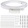 New Curtain Rail White Modern Style Visible Track Nano Silencer Curtains Accessories Plastic Bendable Curtain Track 5M