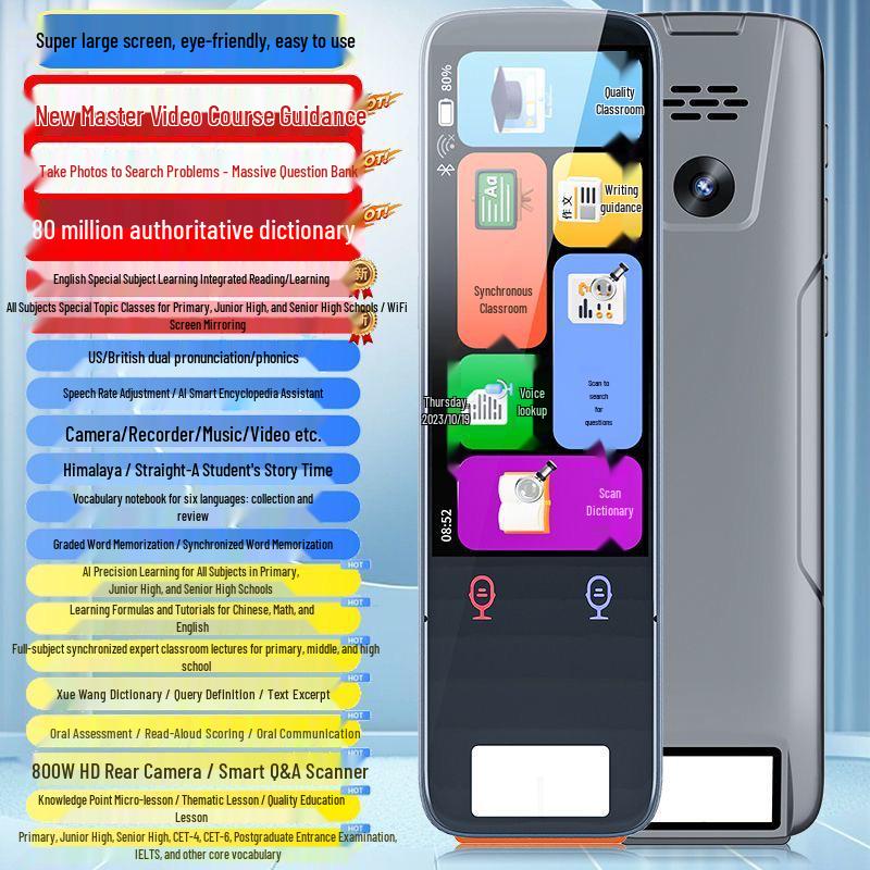 Step-by-Step Reading Pen: English-Chinese Smart Translator & Dictionary for Students