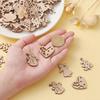 50pcs Unfinished Wooden Mini Christmas Craft Ornaments Cutouts for DIY Projects, Holiday Decor, and Home Embellishments