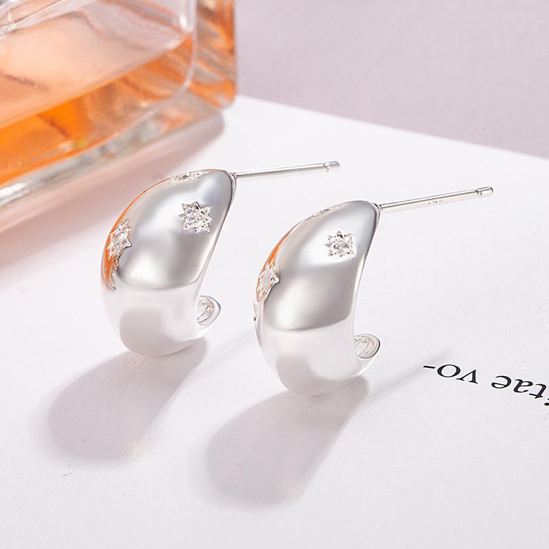 

Серьги-кольца из стерлингового серебра 925 пробы, французский винтаж, с хрустальными подвесками в форме капли, для женщин, корейские, свадебные, вечерние, ювелирный подарок, женские pendientes серебряный