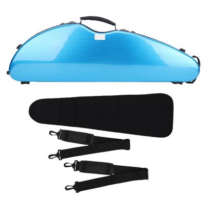 4 4 Violin Storage Case with Hygrometer and Combination Lock Shoulder Straps Lightweight Carbon Fiber Violin Box Blue