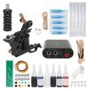 Complete Tattoo Kit Tattoo Coil Machine Set Tattoo Power Supply Tattoo Accessories 90‑265VUS Plug