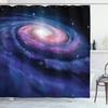 Planet Solar System Shower Curtain with Hooks Pack Universe Galaxy Space Educational Planetary Orbit Decor Fabric Bathroom Set