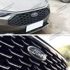 AJH1 14.7cm ABS Car Front Grille Hood Badge Emblem Replacement With Clips For Ford Focus Mondeo Fusion MK2 MK4 F150 F250 Auto Tuning