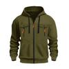Casual Men's Zip-Up Hoodie Streetwear Comfortable Loose Fit Autumn Winter Keep Warm Sweatshirt Fashionable Men's Clothing