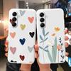 Coque Funda Pour Samsung Galaxy M14 M34 M54 5G Housse Fleur Colorée Cœur Dessin Animé Souple TPU Coque Pour Samsung M 14 Léopard Capa