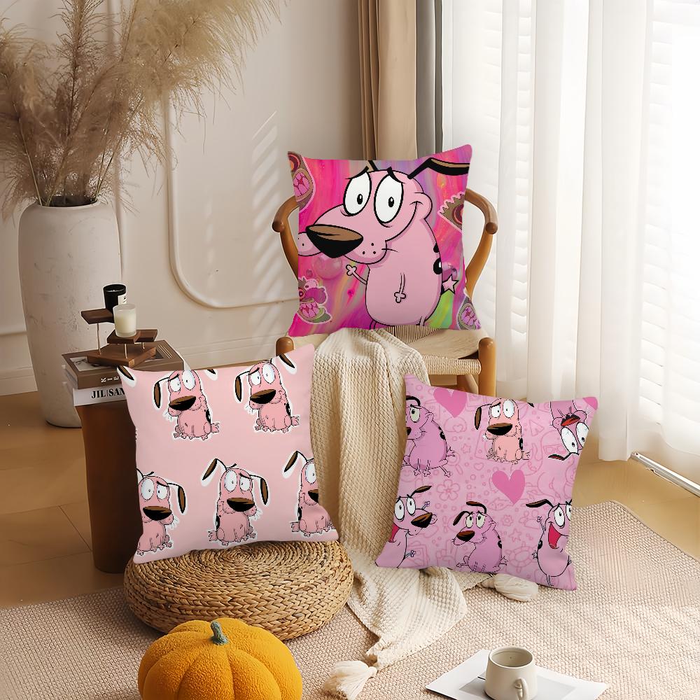 Housse de coussin C-Courage le C-Lâche-S Chien Décoration de Maison Housse de Coussin Convient Pour Chambre à Coucher Voiture Bureau Canapé