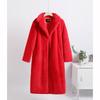 Winter Women Fur Coats Long Fur Loose Lapel Over Coat Thick Warm Plus Size