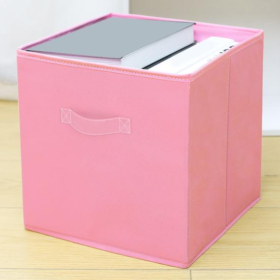 Fabric Storage Cube with Handle Large Capacity Easy Access Foldable Heavy-Duty Toys Clothes Storage Box Organization Accessory