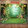 2D Magical Forest Tapestry Enchanted Mushroom Butterfly Room Wall Decor