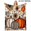 Plaid Leopard Sunflower Pumpkin Print Throw Blanket, Autumn Harvest Themed Home Sofa Cover