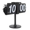 Desk Clock Mechanical Battery Powered 12 Hours Quiet Automatic Page Turning Clock with Extended Rod for Living Room