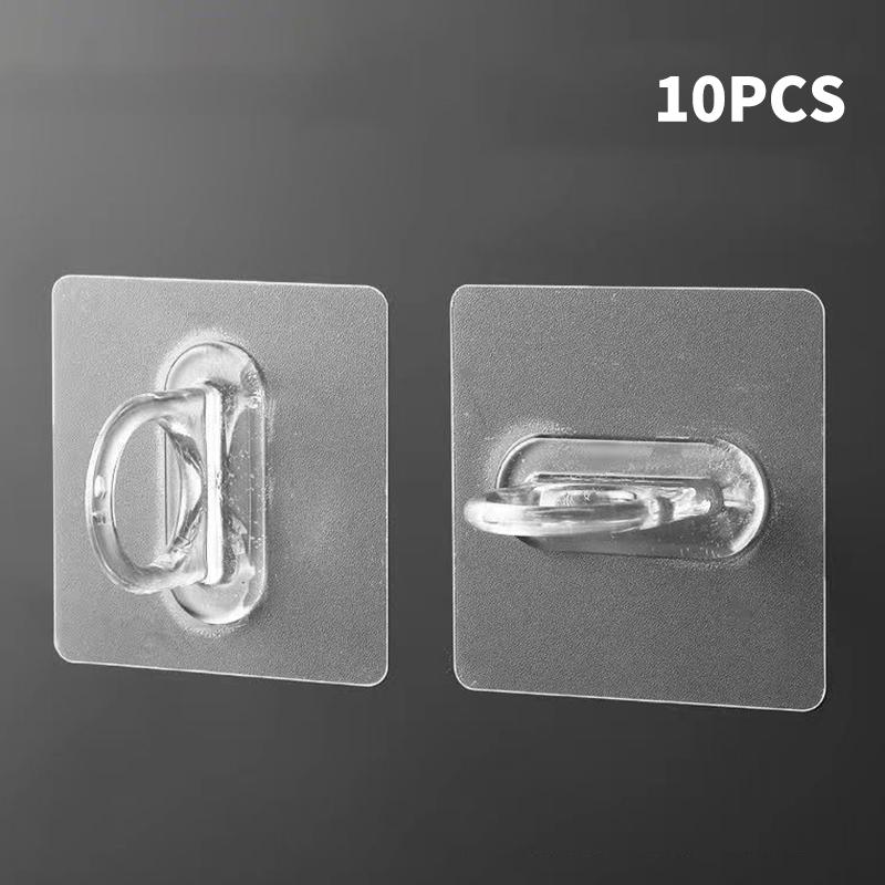 

5 ШТ./10 ШТ. Крючок-кольцо Прозрачная лента для хранения без перфорации Гель для душа Туалетные принадлежности для хранения Водонепроницаемый и устойчивый к ржавчине