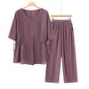 Damen Plus Size Sommer Zweiteiliges Set mit kurzen Ärmeln