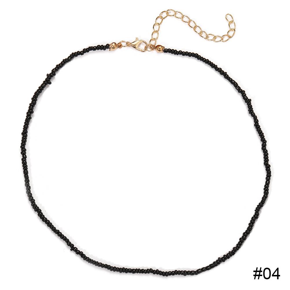 Fashion Creative Colorful Rice Bead Necklace Bohemian Clavicle Choker Beaded Necklace Jewelry Gifts for Women