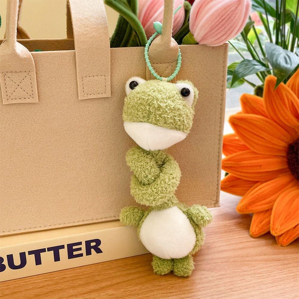 Flexible Structure Long Neck Stuffed Doll Twistable Animal Key Chain  Backpack Accessory