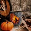 Sasquatch Forest Fires Mug Outdoor Coffee Mug 3D Vintage Sasquatch Mug Camping Halloween Novelty Drinkware
