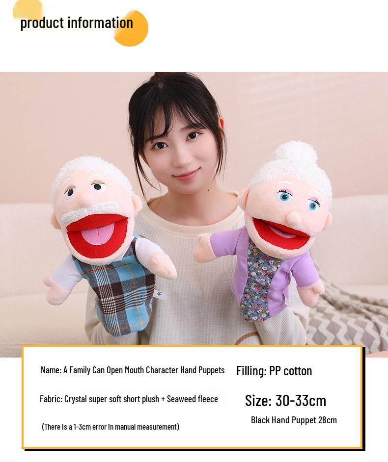 Moveable Mouth Hand Puppet - Storytelling Doll for Kindergarten and Family Fun