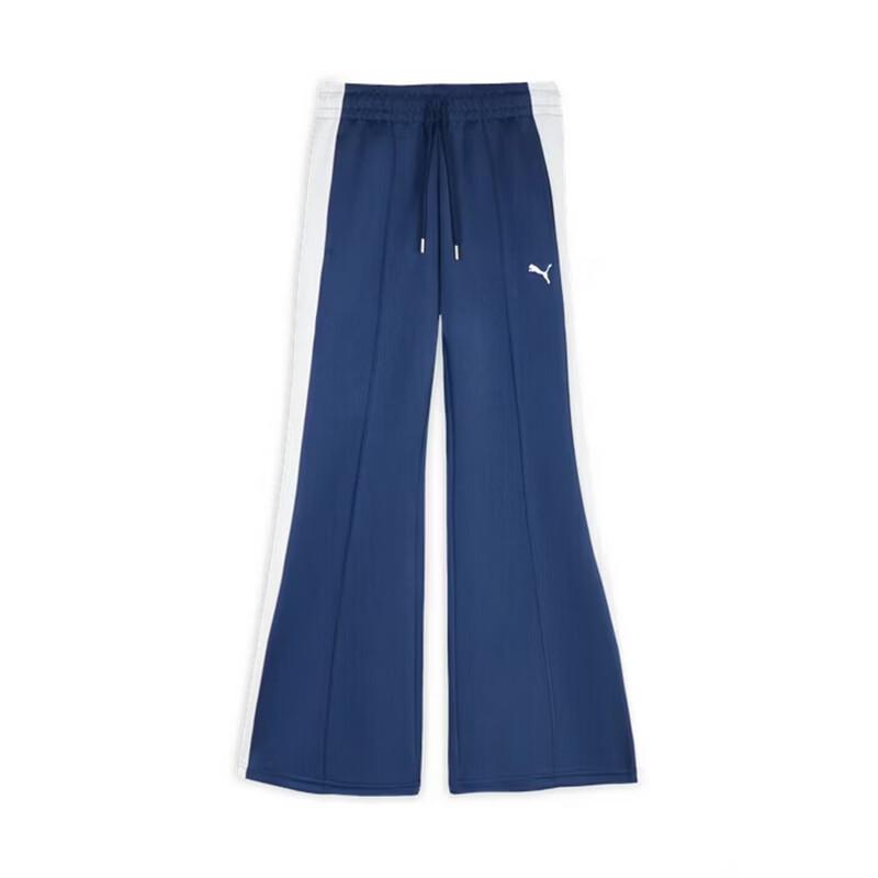 PUMA Women s Retro Spliced Wide-Leg Flare Casual Pants S
