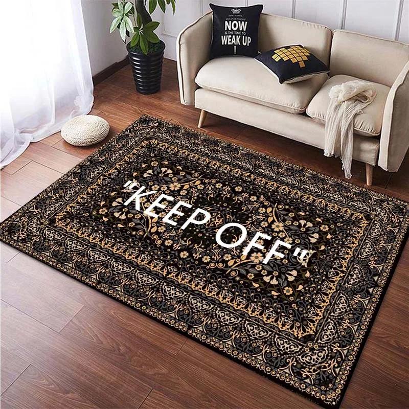 “keep Off' Carpet Luxury Decor Rugs Living Room Home Leisure Area Anti-slip Rug Bedside Soft Foot Mats Indoor Extrance Doormat