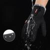 Outdoor windproof winter velvet thickened warm men's and women's sports bicycles cycling skiing touch screen non-slip gloves