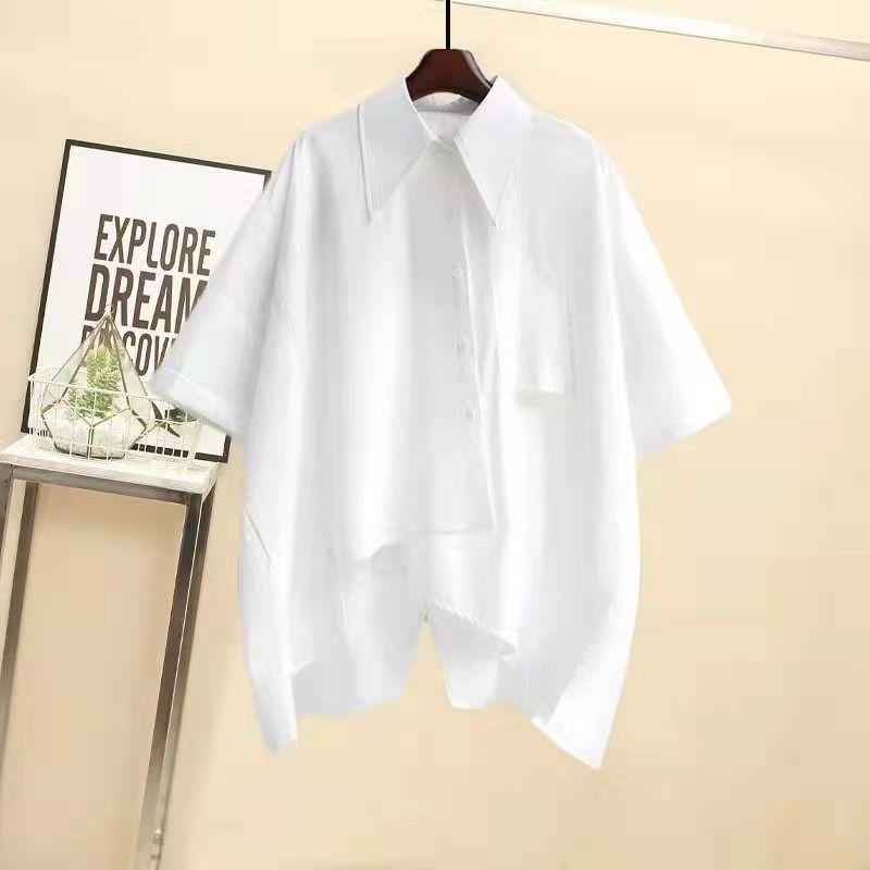 Women's Men's Summer Korean Version of The Loose Design Casual Suit Short-sleeved Shirt Handsome Overalls Two-piece Suit