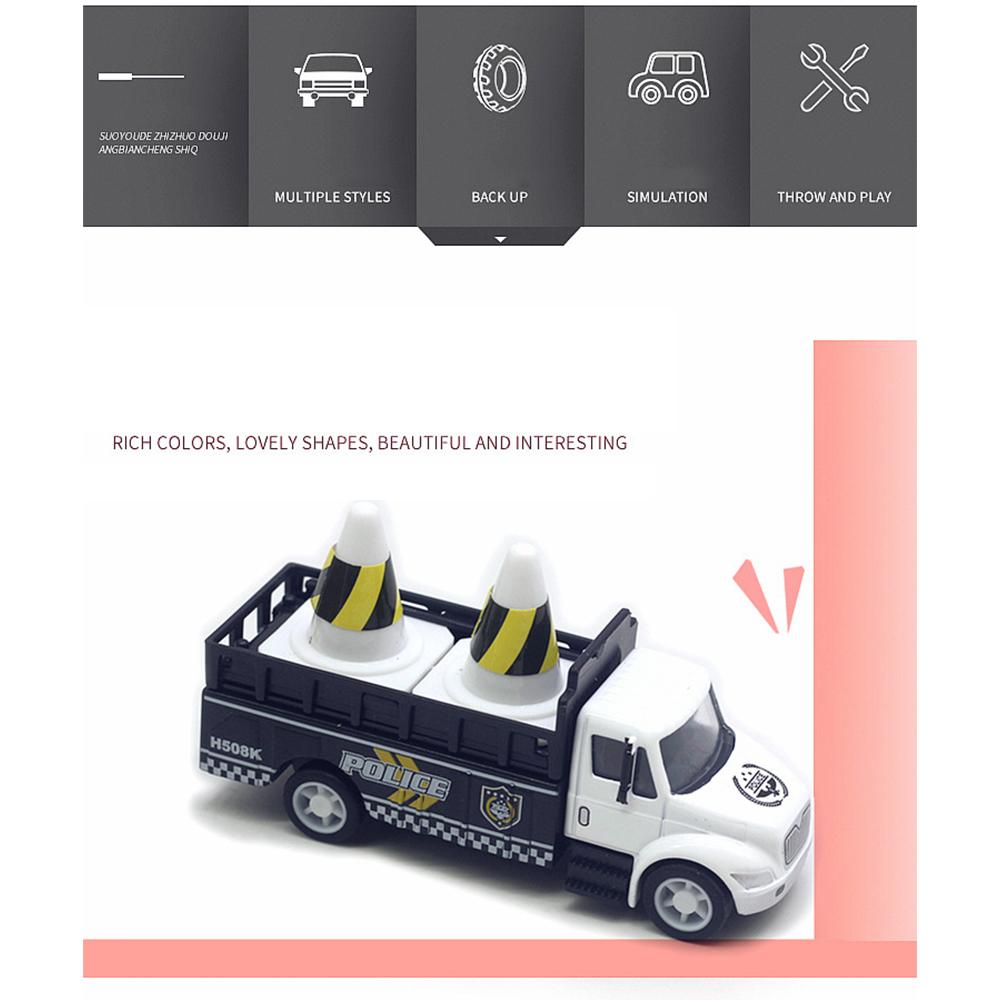 4pcs Pullback City Car Model Set Alloy Cars Toy Play Set City Series Opened Doors Truck Model Toy
